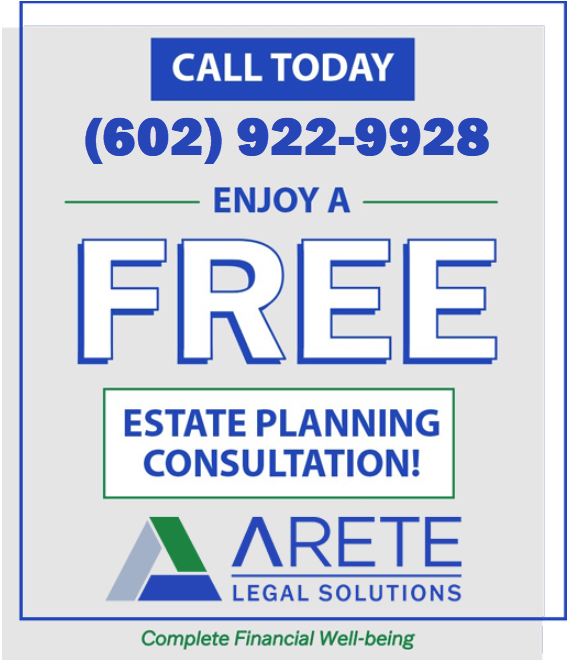 Arete Legal Services Free Estate Planning Consultation Banner